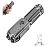 QingxingFa Peachloft Flashlight,Peachloft Powerful Led Flashlight, Rechargeable Led Flashlights 900000 High Lumens Super Bright Tactical, For Home Camping, Ipx4 Waterproof, Adjustable Zoom (1 Pcs)