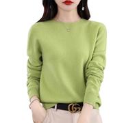 QingxingFa Pulls en Cachemire pour Femmes, Cardigans en Cachemire pour Femmes, Pull en Cachemire pour Femmes (Vert,TTG)