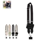 QingxingFa Sangle de téléphone avec Pochette zippée, Cordon de téléphone en bandoulière avec Pochette Portefeuille à Fermeture éclair (A)