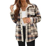 QingxingFa Veste Doublée Polaire Teddy Bear, Veste Teddy Bear Pour Femme, Veste D'Automne Teddy Bear Doublée En Peluche Pour Femme (Bleu,TG)