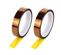 QINGYIWL 2 Pièces 20mm x 33m Ruban Adhésif Haute Température, Kapton Tape, Ruban Polyimide pour Impression 3D, Masquage, Soudure, Carte de Circuit Imprimé Isolant