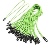 QINGYIWL 20 Pièces 26.5 cm Tendeurs Elastique avec Crochets, Tendeur Bache, Sandow Elastique pour Transport, Camping, Bagage, Bâche, Tente (Vert)