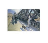 QINGYUAN Gustave Caillebotte Le Pont de l'Europe Poster sur toile Décoration d'intérieur 30 x 45 cm
