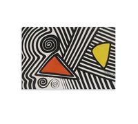 QINGYUAN Impression sur toile Alexander Calder rouge, jaune et labyrinthe de 1969 - Art mural moderne - 60 x 90 cm