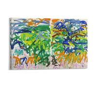 QINGYUAN Impression sur toile Joan Mitchell Ground 1989 - Art mural moderne - 40 x 60 cm