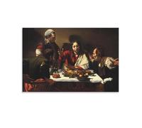 QINGYUAN Poster Caravage Michelangelo Merisi Le Souper à Emmaüs - Décoration murale - Cadeau pour chambre à coucher - 60 x 90 cm