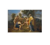 QINGYUAN Poster sur toile Nicolas Poussin Et in Arcadia Ego - Décoration murale moderne pour chambre à coucher - 60 x 90 cm