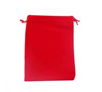 QINGYY 20 Pcs Noir Velours Sac Grand Cordon Pochettes Décoration Cadeau Sac Bijoux Emballage Sacs-Rouge,20x30cm