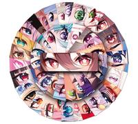 QINGZHUO-50pcs 3D Eye Graffiti Stickers Anime Filles Décoration Bagages Ordinateur Scrapbook Ordinateur Portable Autocollants en vinyle étanches