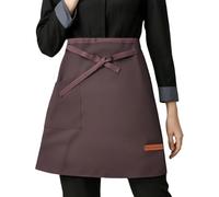 QINGZY Court Tablier Taille Unisexes, Tablier de Serveur avec Poche, Demi Tablier de Cuisine Étanche, Tablier de Chef Cuisinier, Demi-Tablier de Travail Hommes Femmes, pour Café Bar Restaurant (Café)