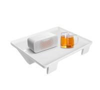 QINGZY Étagère de Chevet Clipser pour Lit Superposé - Amovible Table Plateau de chevet Suspendre avec Guide Câble Eable de Nuit Clip-on pour Rangement Téléphone Tablette Livres Tasse, 32x23,3 cm, ABS