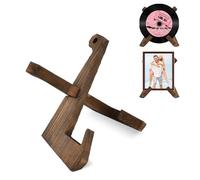 QINGZY Support Assiette en Bois, Présentoir Livre, Cadre Photo, Chevalet Décoratif Multifonction, pour Cuisine, Bureau, Table, Affichage d’Assiette ou Livre de Recettes