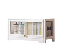 Qinhaixi Armoire d'affichage en Acrylique, Espace Simple et Grand, vitrine de la Porte à la Porte à Revers Transparente des Trois côtés, bibliothèque pour Enfants à l'épreuve des poussières, étage