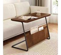 Qinhaixi Au-Dessus du lit, Table de lit avec Roues, côté canapé à Quelques côtés de Table de Chevet en Fer forgé, Petite Table carrée, hôpital et Utilisation médicale à Domicile (B 50 * 35cm)