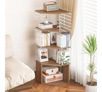 Qinhaixi Berning d'angle, bibliothèque d'angle avec Chicane en Acrylique, Rack de Rangement d'organisateurs d'affichage Polyvalent, bibliothèque d'angle indépendante étroite, pour Petit