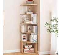 Qinhaixi Berning d'angle, bibliothèque d'angle avec Chicane en Acrylique, Rack de Stockage d'organisateurs d'affichage Polyvalent, bibliothèque d'angle autoportante étroite, pour Un Petit