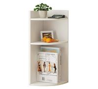 Qinhaixi Berning d'angle, étagère d'angle, étagère Debout avec Cadre en métal, Support de Plante, bibliothèque d'angle pour Le Salon, Bureau à Domicile, Chambre (Blanc, Forme B)