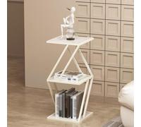 Qinhaixi Berning d'angle, étagère d'angle Petite bibliothèque, étagère d'affichage en Bois, étagère avec Baffles Etagere Shelf Storage Rack pour Le Bureau d'étude du Salon (Blanc, 90 cm)
