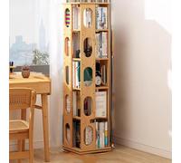 Qinhaixi Briginie rotative à 360 °, Biblics Biblics Study Roomren's Storage Rackren, étagère à Plancher, Rack de Rangement en Bois Massif en Rotation, Facile à Assembler (37x37x147.5cm)