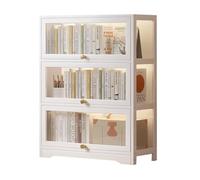 Qinhaixi Cabinet d'affichage en Acrylique, Espace Simple et Grand, vitrine de la Porte à la Porte à Revers Transparente des Trois côtés, bibliothèque pour Enfants à l'épreuve des poussières, étage