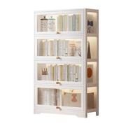 Qinhaixi Cabinet d'affichage en Acrylique, Espace Simple et Grand, vitrine de la Porte de Porte à Revers Transparente à Trois côtés, bibliothèque pour Enfants à l'épreuve des poussières, étage