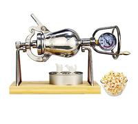 Qinhaixi Hand Popcorn Machine Home Small 304 Amplificateur à Grains en Acier Inoxydable Vintage Nostalgia Mini Popcorn Pops Popcorn Maker Maker avec poignée