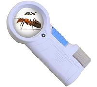Qinhaixi Loupe de grossissement avec de la Main légère landue de londir Lumineux illuminé 8X lentilles de grossissement légers faciles à Utiliser
