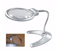 Qinhaixi Loupe de grossisseurs avec légère et Support des Mains Libres Conception de Conception Pliante de la lentille dimmable multifonctionnelle pour Les longernes de Lecture de Travail rapproché