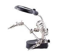 Qinhaixi Magnificateurs Ajustements 3,5X 12x Helping Handing Soudering Irons Stand Clip LED LED GNAGNIFYER Lens Station de Bureau