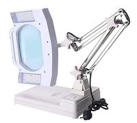 Qinhaixi Magnifique 28 LED Ledge LETHERNE GAUCHIFICATION avec Support 5X 10x LED Hands Free Gagnifing-Guer Lampe pour Lecture Lampe de Bureau à Lecture