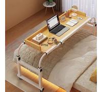Qinhaixi sur Le lit, Table croisée de Table sur lit réglable avec 4 Roues Porte-Support pour Ordinateur Portable - Bureau Mobile pour Le Chevet d'hôpital, Chambre à Coucher, canapé de Salon - Plateau