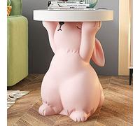 Qinhaixi Table Basse, Table de Table de Table de Salon Simple pour Les salles de réception Forme de Lapin Mignon avec Table Centrale Moderne Grand Rangement de Bureau