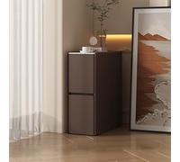 Qinhaixi Tables de Chevet, Table d'appoint de canapé Mince Minimaliste, Support d'armoire en Bois par canapé, armoires de Chevet Chambre, avec 2 tiroirs, pour la Chambre, Salon et Couloir, Bords