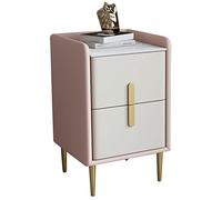 Qinhaixi Tables de Chevet, Tables de Chevet Moderne du Milieu du siècle | Tableuse de Chevet Pratique Minimaliste en Cuir Microfibre | Table de canapé de comptoir en Pierre fritte