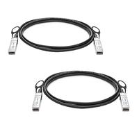QINIYEK Câble 10G SFP+ DAC Twinax, câble Passif en cuivre à Connexion directe (DAC), Compatible avec Cisco SFP-H10GB-CU 2M, Ubiquiti UniFi, Supermicro, Netgear, Mikrotik, 2 mètres (6,5 Pieds) -2 Pack