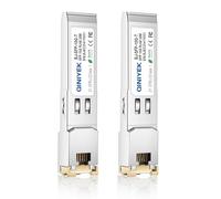 QINIYEK Lot de 2 modules SFP+ 10G vers RJ45 | Émetteur-récepteur 10Gbase-T compatible avec Cisco, Ubiquiti, TP-Link, Meraki, Netgear et commutateurs ouverts | CAT6a/7, transmission de 30 m