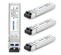 QINIYEK Transceiver monomode 10G SFP+, Module Fibre LC Duplex 10GBase-LR pour Cisco SFP-10G-LR, Meraki MA-SFP-10GB-LR, Ubiquiti UF-SM-10G, D-Link, Supermicro, Netgear DDM, 1310 nm, 10 km [Lot de 4]