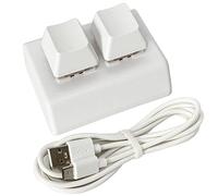 QINIZX Mini clavier de jeu mécanique USB à 2 touches programmables USB-C pour Windows Mac OSU HID programmation macro touches RVB LED rétroéclairé