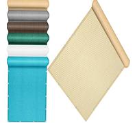 QINLIQIN Cache Vue Balcon 114 x 174 cm Taille Personnalisée Brise Vue Balcon Protection UV, Coupe-Vent avec Œillets et Cordons pour Terrasse Jardin, Couleur Crème