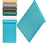 QINLIQIN Cache Vue Balcon 120 x 122 cm Couverture de Confidentialité Protection UV Opaque avec Œillets et Cordons pour Exterieur Terrasse, Bleu Ciel