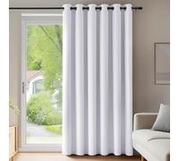 QINLIQIN Rideau Occultant à Oeillets 240 x 240 cm Rideaux Thermique Isolant Anti UV Doux et Léger Lavable en Machine pour Maison Chambre Fenetre, Blanc