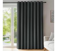 QINLIQIN Rideau Occultant Thermique Isolant 240 x 240 cm Rideaux Thermique Isolant Anti UV Doux et Léger Lavable en Machine pour Chambre Fenêtre Salon Coucher, Gris