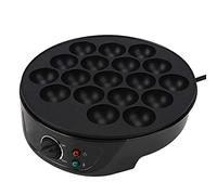 Qinlorgo Machine de Takoyaki de 18 moules Ronds, Plaque de Cuisson antiadhésive de ménage Noire d'ouverture de Boule de Poulpe 4cm, pour la Maison(European regulations)