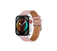 QINOUK Bracelet en Cuir Véritable pour Huawei Watch Fit 3 - [Respirant] Souple Strap de Remplacement - Rose