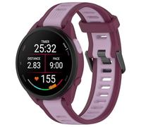 QINOUK Bracelet pour Garmin Forerunner 165, [Respirant] Bracelet en Silicone Souple, Bracelet Bicolore, Bracelet Montre en Silicone pour Garmin Forerunner 165-Mauve