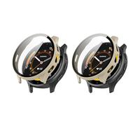 QINOUK Coque PC Dur pour Garmin Venu 3 avec Verre Trempé, [2-Pack] Coque de Protection Anti-Rayures Compatible avec Garmin Venu 3-Blanche