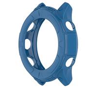 QINOUK Coque pour Garmin Forerunner 255, [anti-chute] TPU souple protection partielle fine coque pare-chocs compatible avec Garmin Forerunner 255-bleu