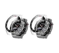 QINOUK Étui PC Dur pour Huawei Watch Ultimate avec Verre Trempé, [2-Pack] Étui de Protection Anti-Rayures Compatible avec Huawei Watch Ultimate-Transparent