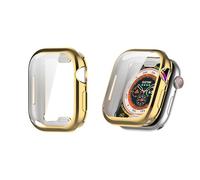 QINOUK Étui pour Apple Watch Series 10 46mm avec Protection D'écran, [2-Pack] [Anti-Rayures] Étui de Protection en TPU Souple pour Apple Watch Series 10 46mm-Or