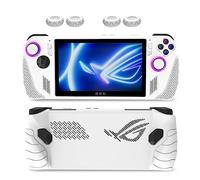 QINOUK Étui pour ASUS ROG Ally, [Anti-Rayures] Étui en TPU Souple Case avec 4 Poignées de Pouce, pour ASUS ROG Ally Accessoires-Blanc